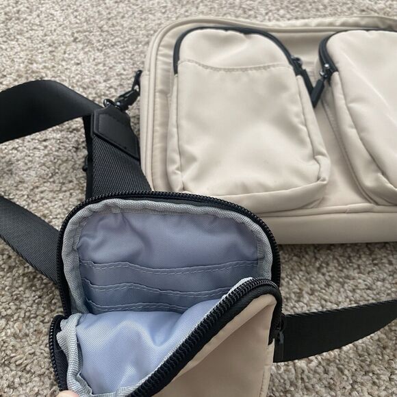 IHKWIP Utility Crossbody Purse with Wallet Pouch Strap in Sand - Picture 10 of 10